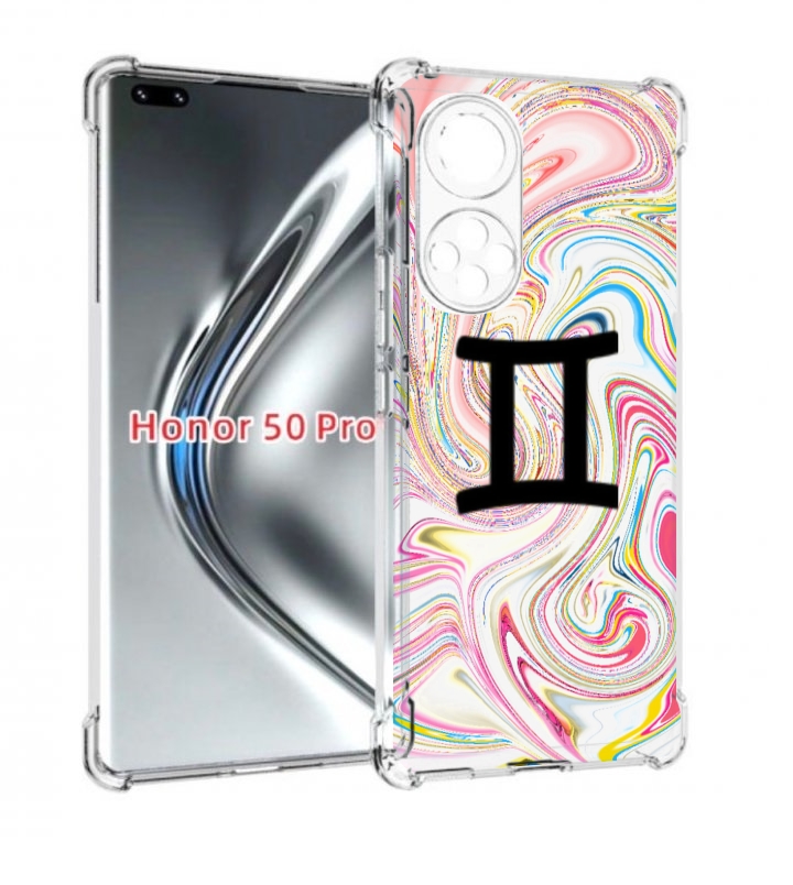 

Чехол бампер MyPads знак зодиака близнецы 2 для Honor 50, Прозрачный, Tocco