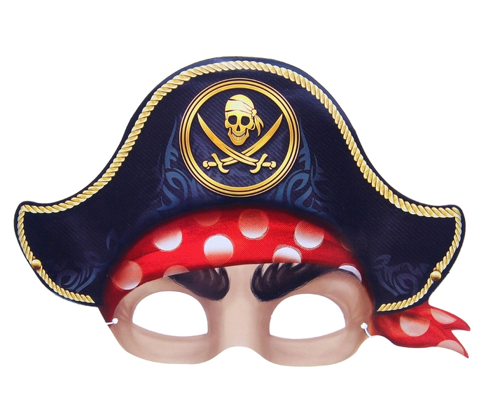 фото Маска карнавальная пират в шляпе 18 х 26 см nobrand