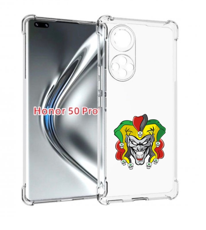

Чехол бампер MyPads злодей-клоун для Honor 50 Pro., Прозрачный, Tocco