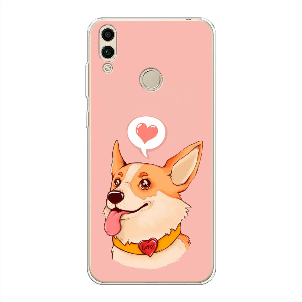 фото Чехол на honor 8c "корги язык" case place