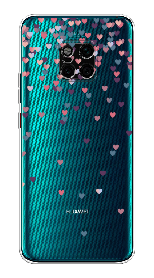 

Чехол на Huawei Mate 20 Pro "Посыпка сердечки", Розовый;фиолетовый, 67050-3