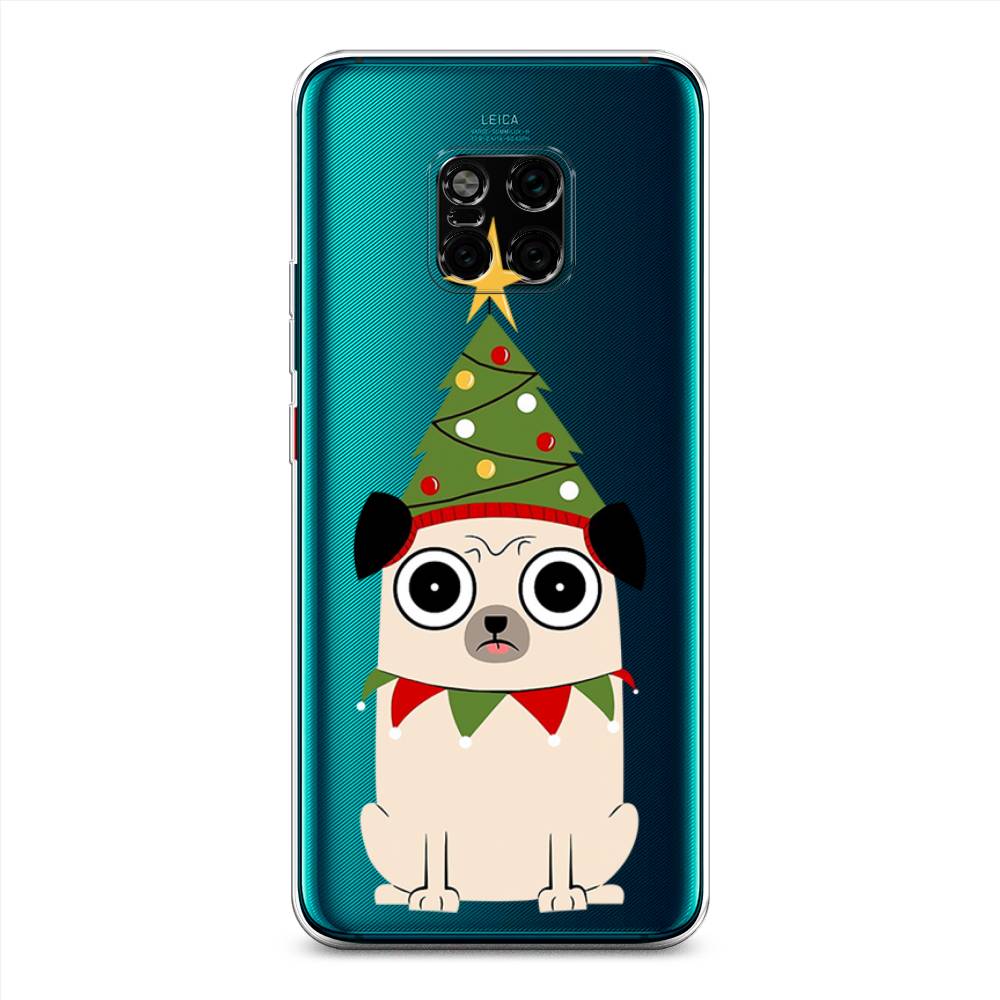

Чехол на Huawei Mate 20 Pro "Собачка с ёлочкой", Бежевый;красный;зеленый, 67050-1
