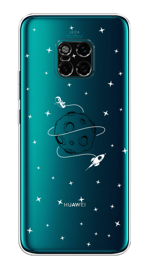 

Чехол на Huawei Mate 20 Pro "Полет вокруг луны", Белый;серый;черный, 67050-2