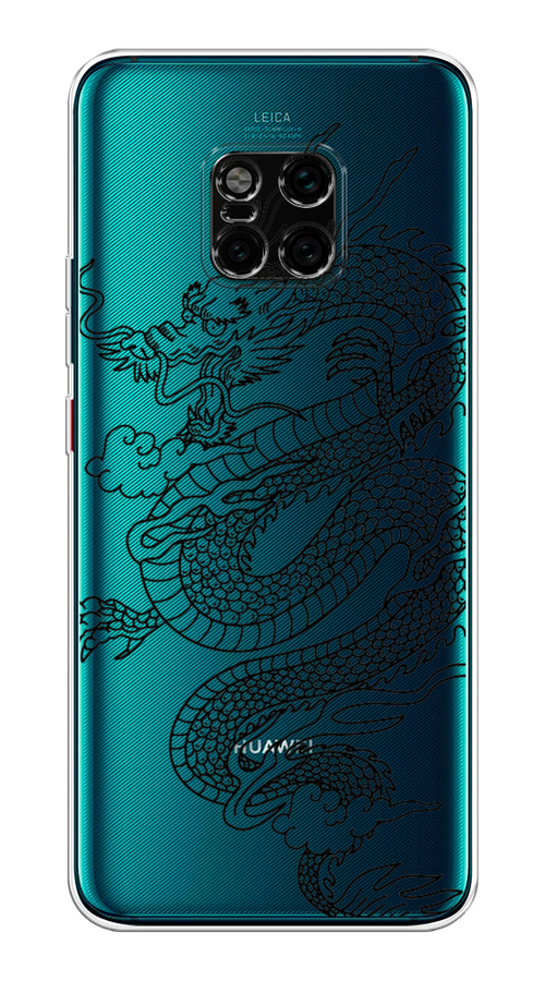 

Чехол на Huawei Mate 20 Pro "Большой китайский дракон", Черный;серый, 67050-1