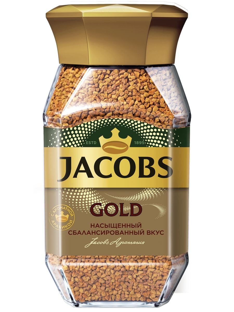 Кофе растворимый Jacobs Gold сублимированный, 190 г