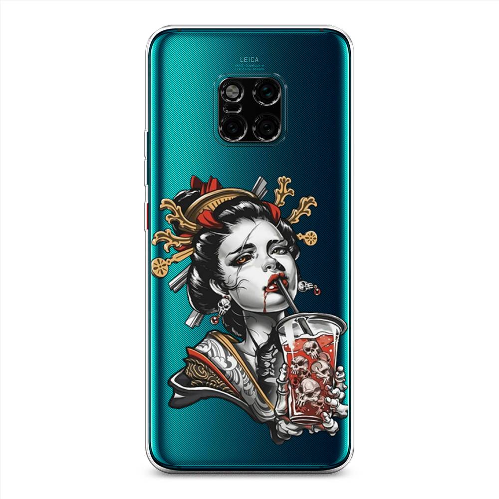 

Чехол на Huawei Mate 20 Pro "Опасная гейша", Красный;черный;серый, 67050-4