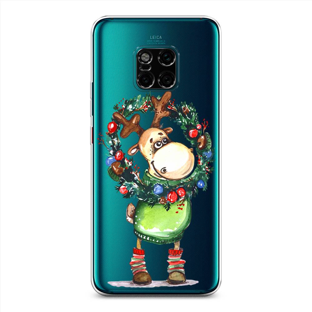 

Чехол на Huawei Mate 20 Pro "Олень с новогодним венком", 67050-4