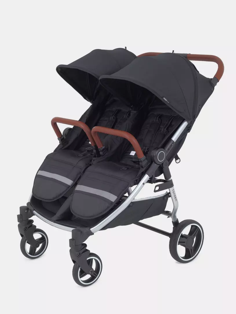 фото Коляска детская mowbaby для близнецов tandem mb170 black