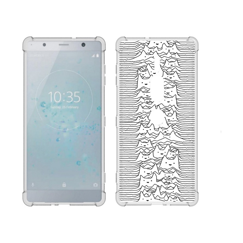 

Чехол MyPads Tocco для Sony Xperia XZ2 Premium черно белые коты 3D, Прозрачный, Tocco