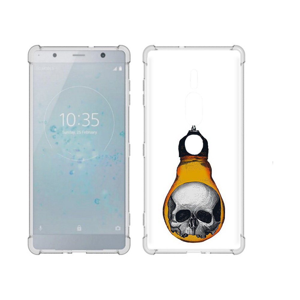 Чехол MyPads Tocco для Sony Xperia XZ2 Premium череп в лампочке
