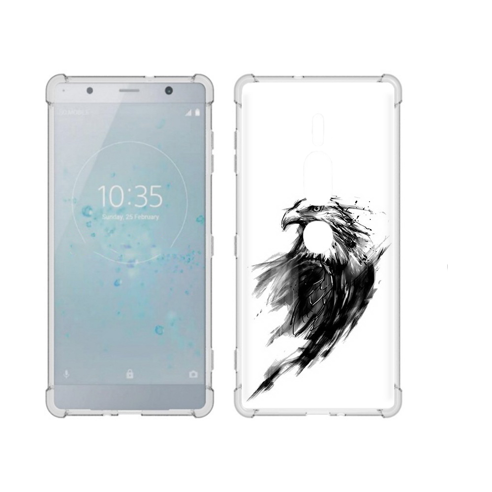 

Чехол MyPads Tocco для Sony Xperia XZ2 Premium чб птица, Прозрачный, Tocco