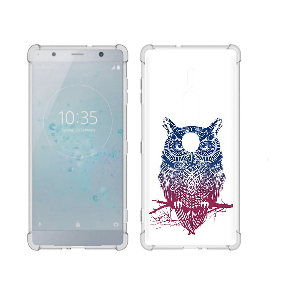 

Чехол MyPads Tocco для Sony Xperia XZ2 Premium хиппи сова, Прозрачный, Tocco