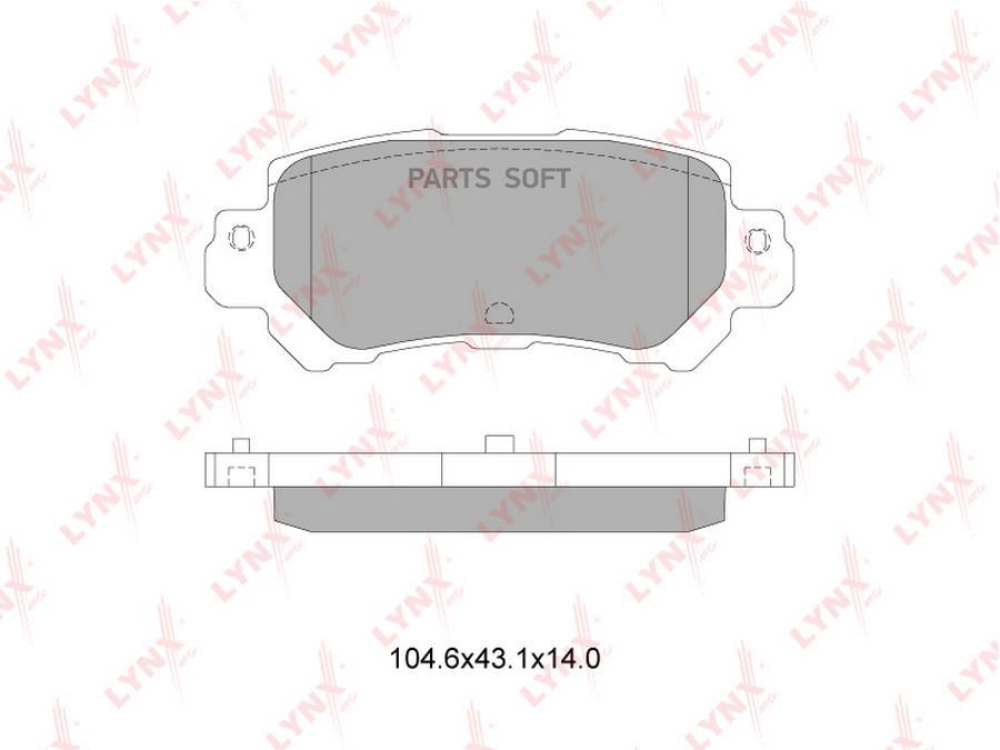 

Тормозные колодки LYNXauto задние BD-5126