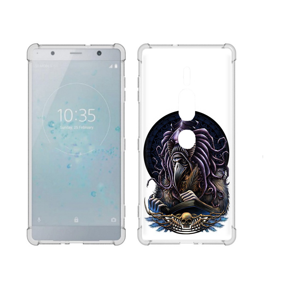 

Чехол MyPads Tocco для Sony Xperia XZ2 Premium умный ворон, Прозрачный, Tocco