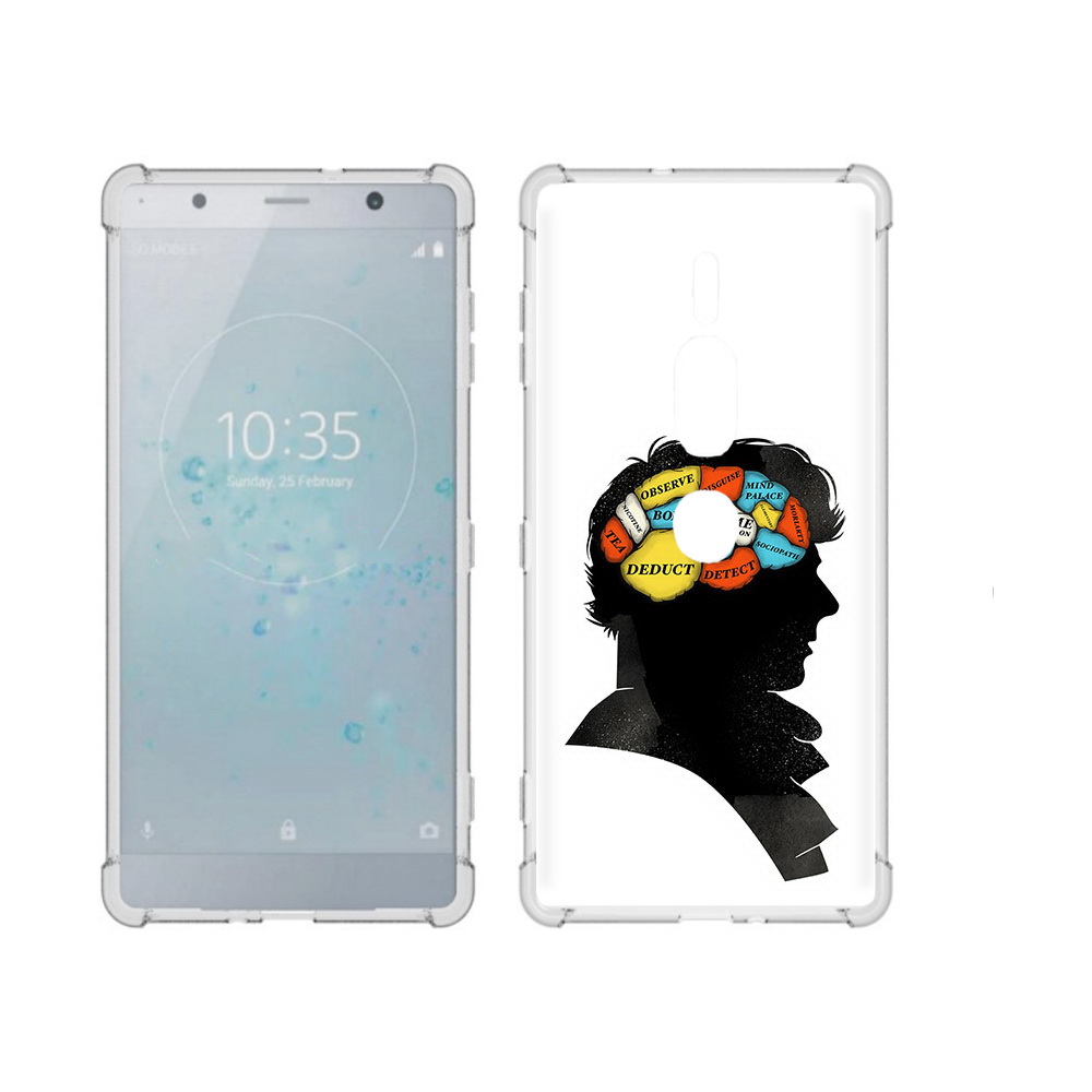 

Чехол MyPads Tocco для Sony Xperia XZ2 Premium темный рисунок, Прозрачный, Tocco