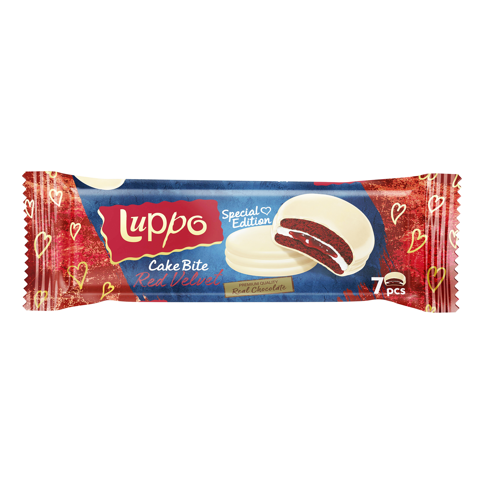 

Печенье Luppo Red Velvet с клубничной начинкой 182 г