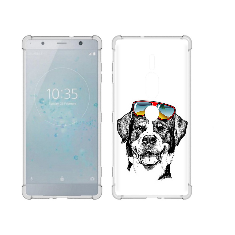 

Чехол MyPads Tocco для Sony Xperia XZ2 Premium счастливая собака, Прозрачный, Tocco