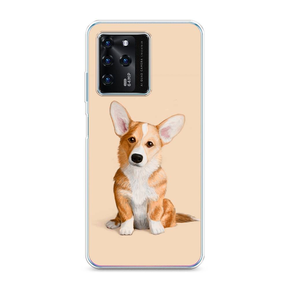 

Чехол на ZTE Blade V30 "Грустный Корги", Коричневый;бежевый, 135350-1