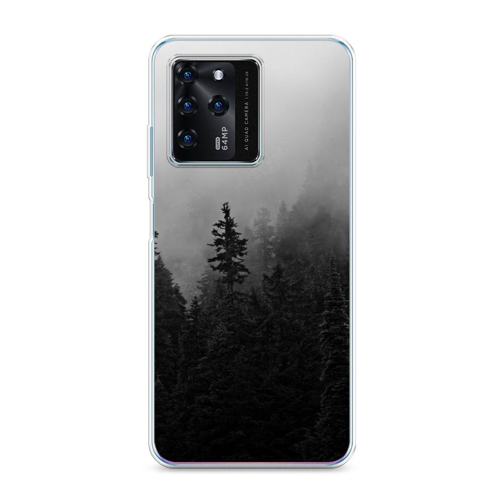 

Чехол на ZTE Blade V30 "Туманный лес", Серый;черный, 135350-2