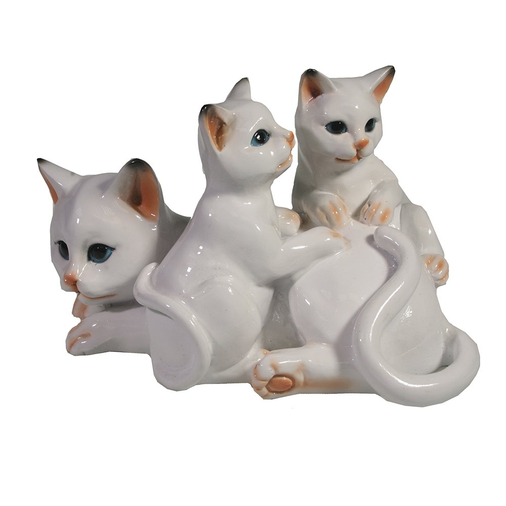 

Фигура декоративная Кошка с котятами (белый глянец), 17*12*11 см KSMR-713610/D075