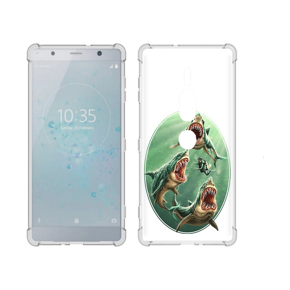 

Чехол MyPads Tocco для Sony Xperia XZ2 Premium синяя бездна, Прозрачный, Tocco