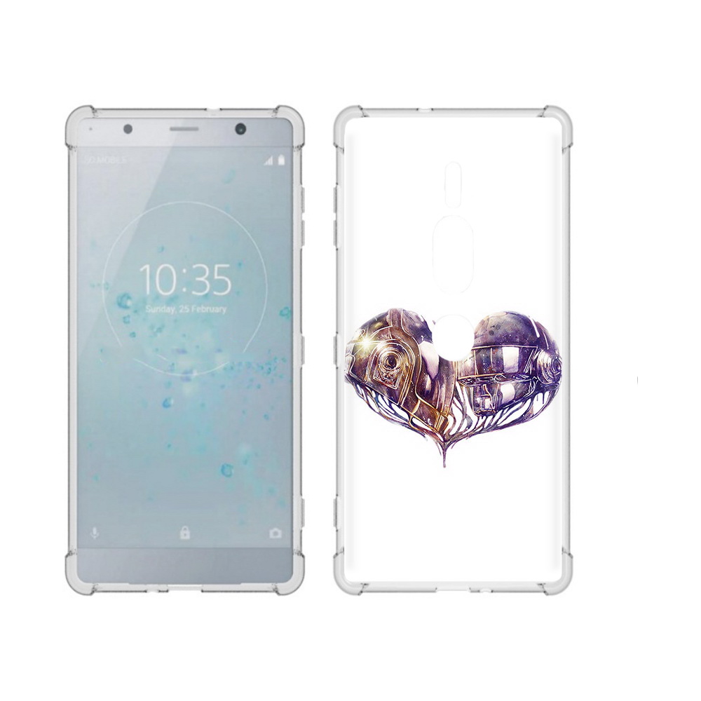 

Чехол MyPads Tocco для Sony Xperia XZ2 Premium сердце абстракция, Прозрачный, Tocco