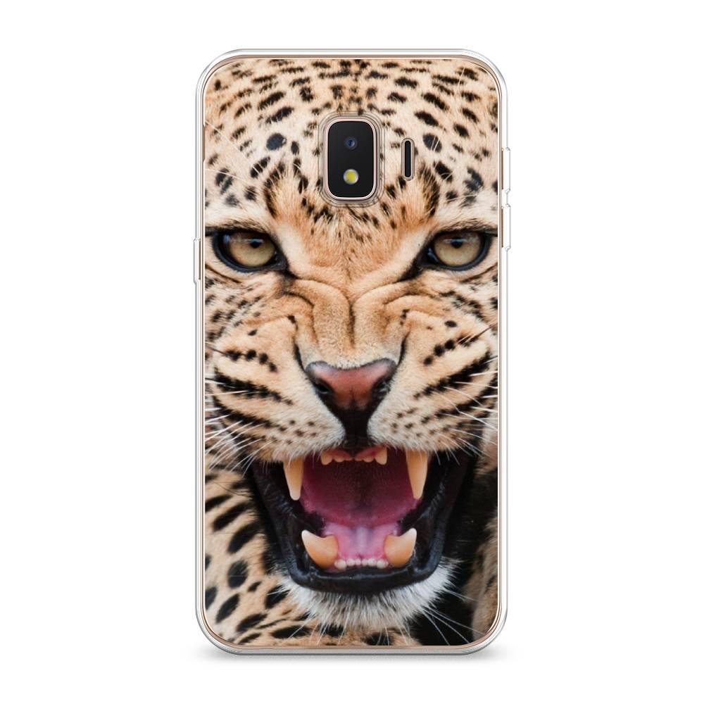 

Чехол на Samsung Galaxy J2 Core (2020) "Леопард 3d", Бежевый;черный, 2100550-6