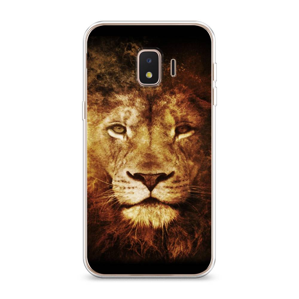

Чехол на Samsung Galaxy J2 Core (2020) "Лев", Черный;коричневый;желтый, 2100550-6