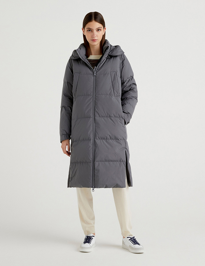 

Куртка женская United Colors of Benetton 21A_2JF8536U3 серая S, 21A_2JF8536U3