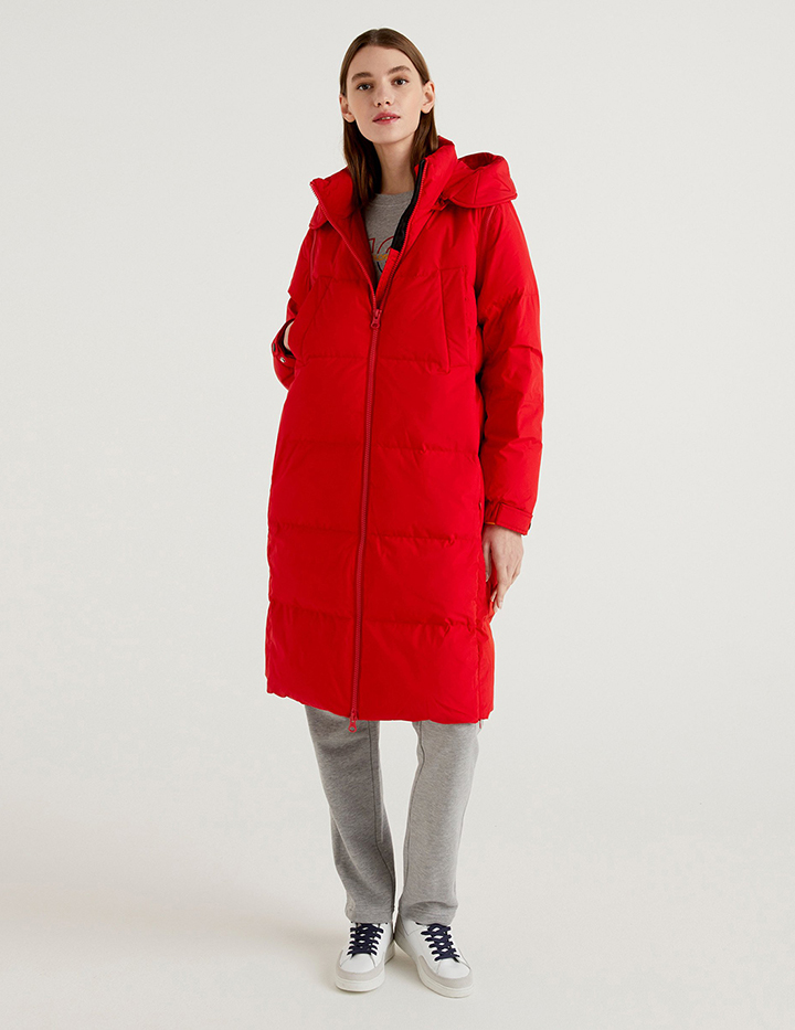 фото Куртка женская united colors of benetton 21a_2jf8536u3 красная l