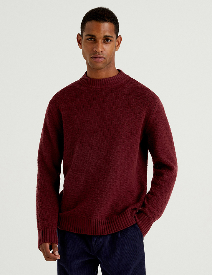 

Джемпер мужской 21A_1344U1006 United Colors of Benetton красный L, 21A_1344U1006
