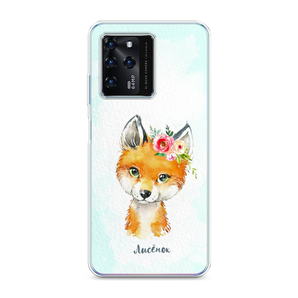 

Чехол на ZTE Blade V30 "Мой лисёнок", Голубой;оранжевый, 135350-1