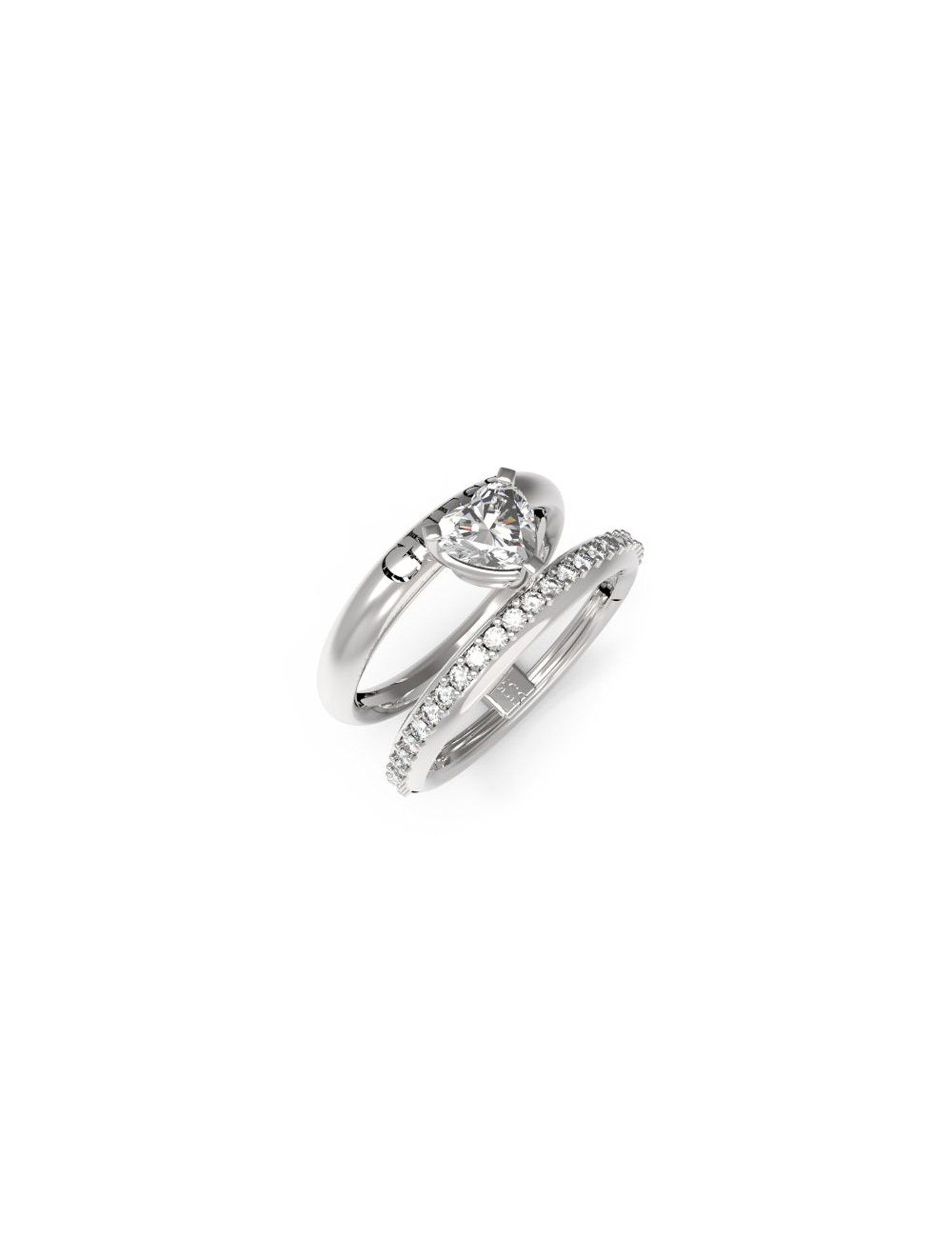 

Кольцо из стали р. , GUESS JUBR04485JW, кристалл, JUBR04485JW