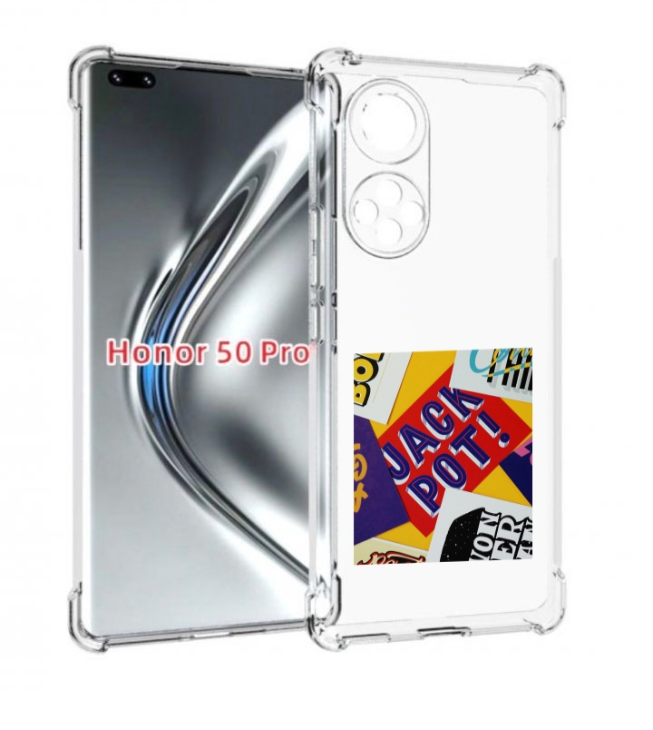 

Чехол бампер MyPads джекпот для Honor 50 Pro/Nova 9 Pro п, Прозрачный, Tocco
