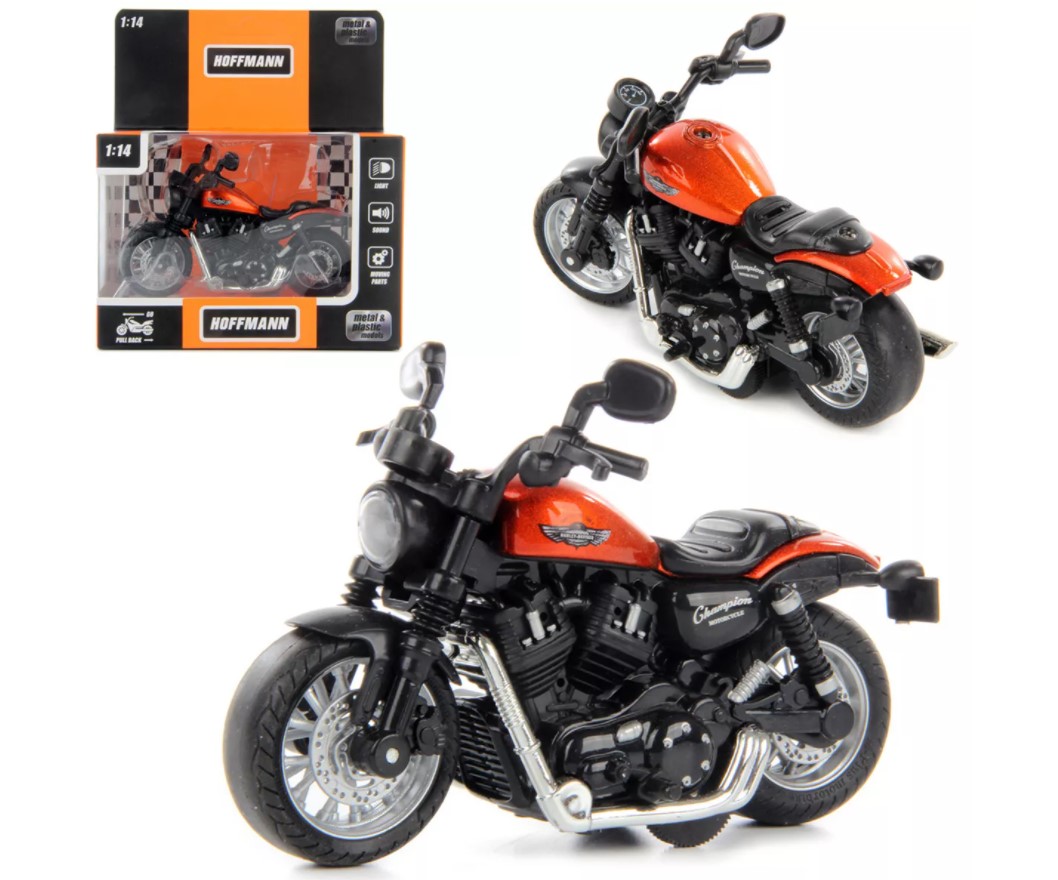 

Мотоцикл HOFFMANN металлический, инерционный True Biker 109429