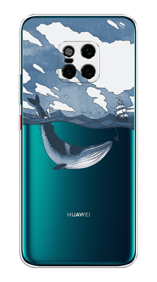 

Чехол на Huawei Mate 20 Pro "Большой кит", Синий, 67050-1