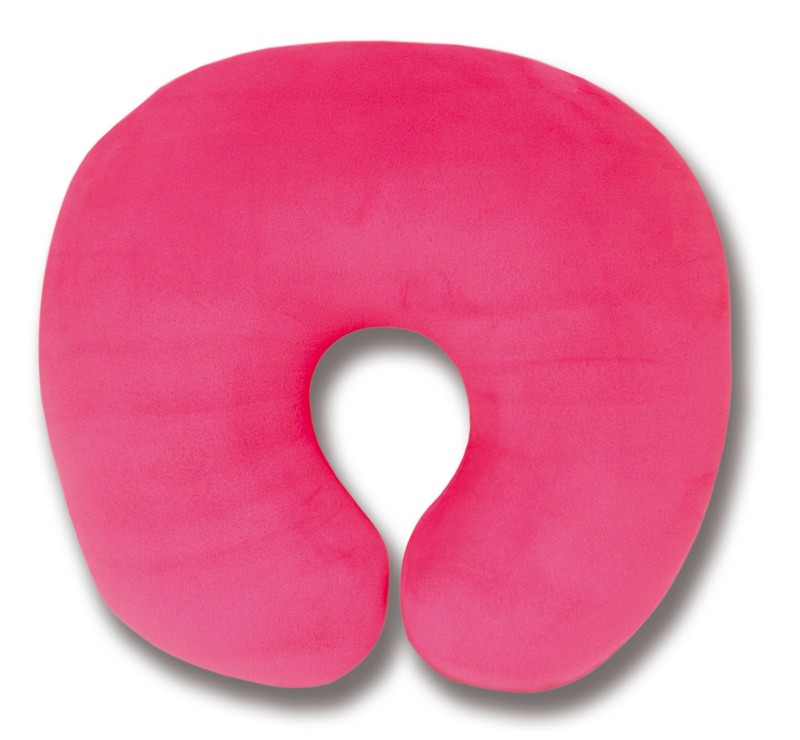 фото Дорожная подушка для шеи антистресс штучки, к которым тянутся ручки турист велюр, розовый