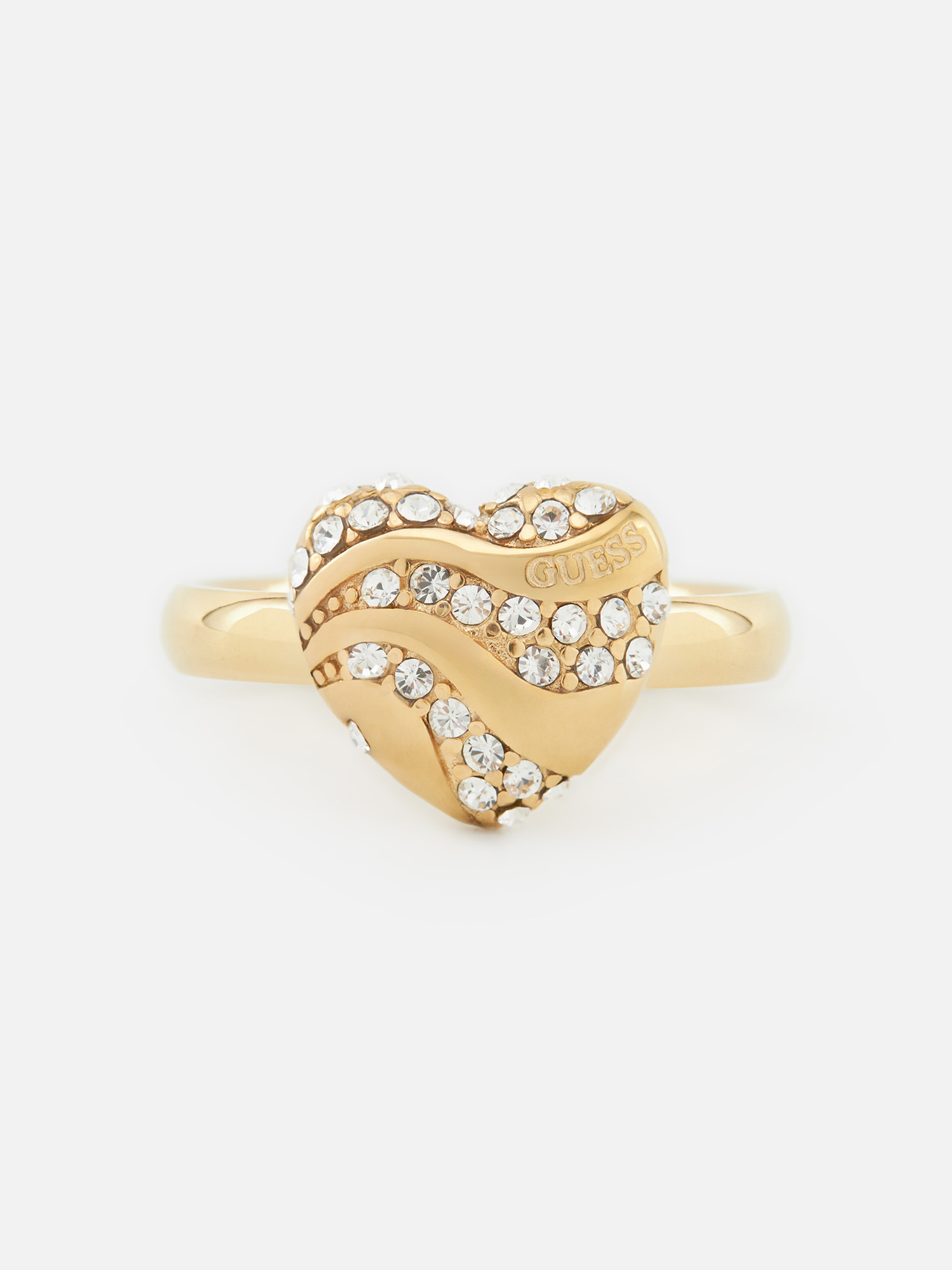 

Кольцо из стали р. 16,5 GUESS JUBR04205JW, фианит, JUBR04205JW