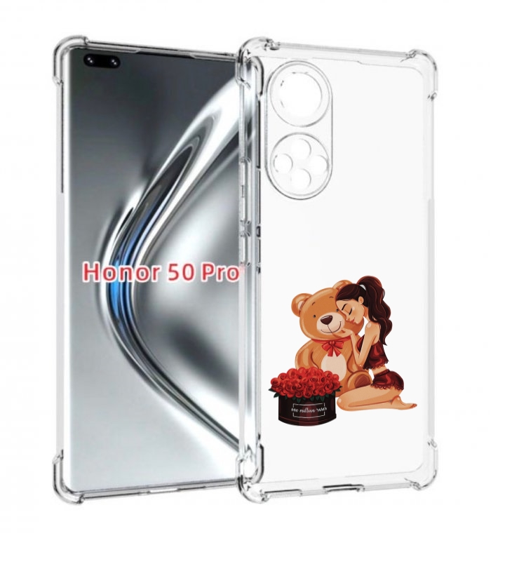 

Чехол бампер MyPads девушка-с-подарками женский для Honor, Прозрачный, Tocco