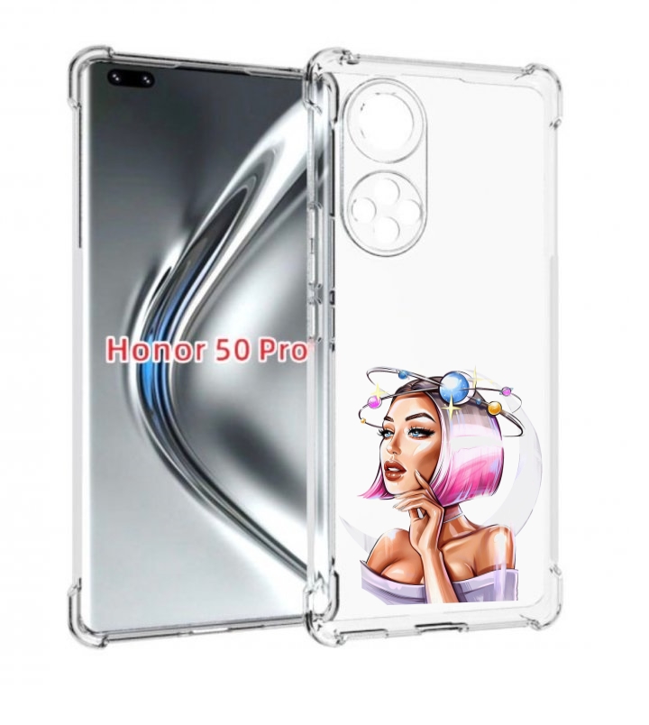 

Чехол бампер MyPads девушка-с-планетами-на-голове женский для Hu, Прозрачный, Tocco