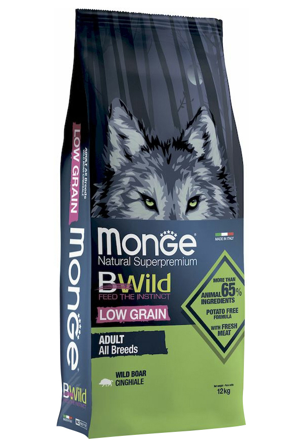 

MONGE MONGE BWILD LOW GRAIN DOG ADULT ALL BREEDS WILD BOAR низкозерновой для взрослых соба