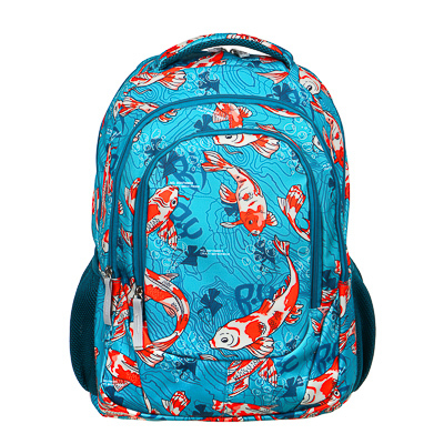 Рюкзак подростковый Галамарт Рыбки, 2 отделения, эргоном.спинка голубой 254-487