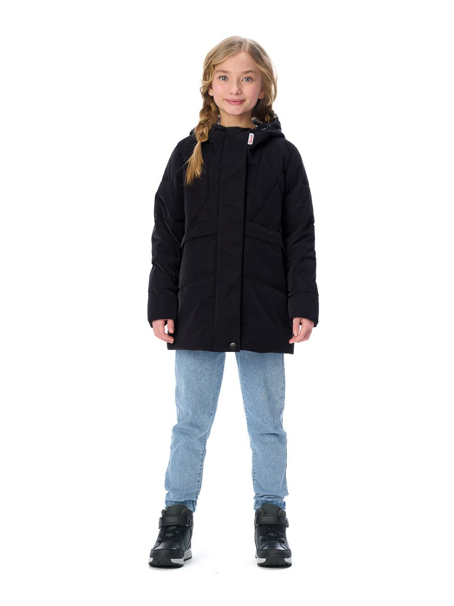 Куртка детская Oldos Нора, черный, 158