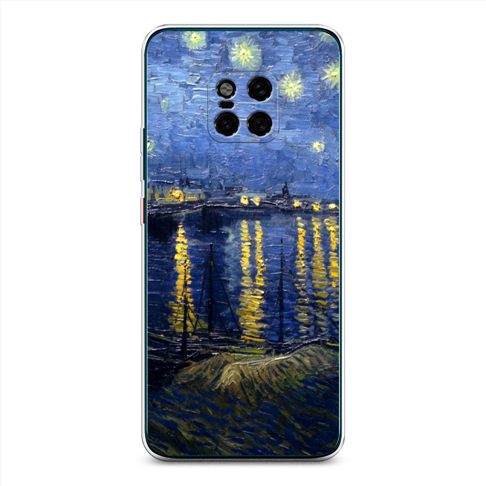 

Чехол на Huawei Mate 20 Pro "Звездная ночь над Роной", Синий;желтый, 67050-4