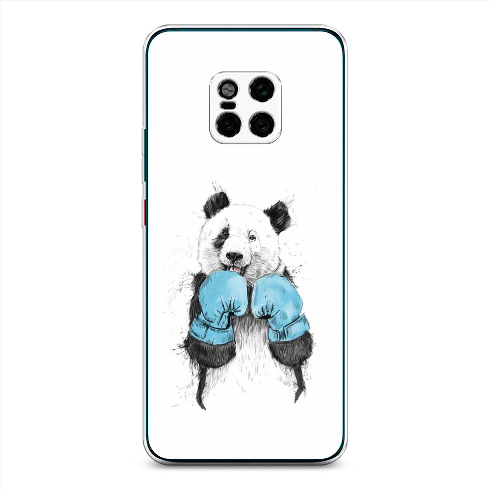 

Чехол на Huawei Mate 20 Pro "Панда боксер", Голубой;белый;серый, 67050-1