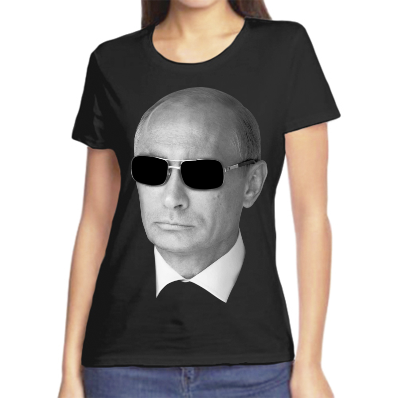 

Футболка женская черная 56 р-р с Путиным в очках, Черный, fzh_putin_v_ochkah
