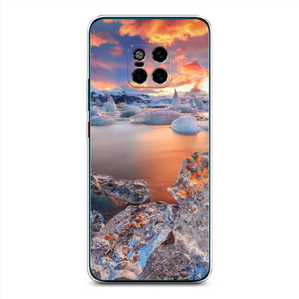 

Чехол на Huawei Mate 20 Pro "Ледники", Синий;оранжевый, 67050-2