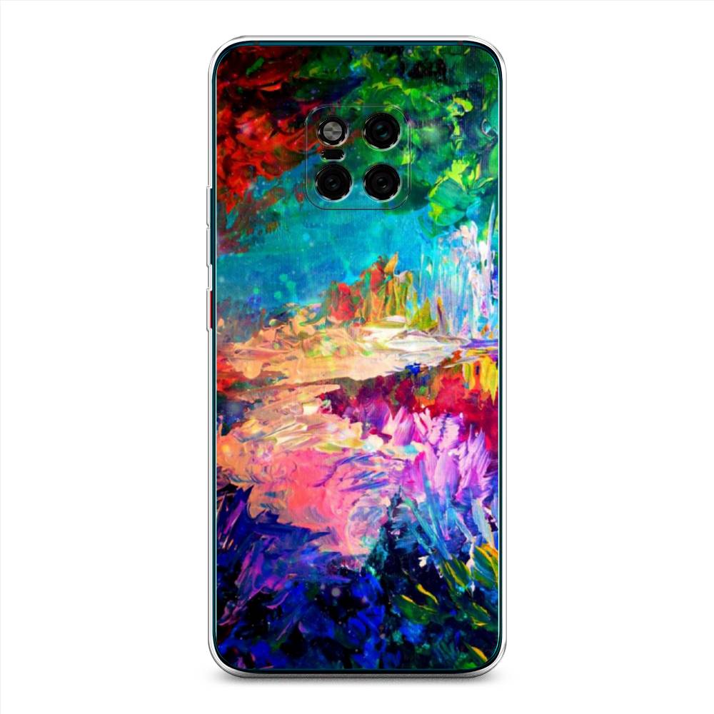 

Чехол на Huawei Mate 20 Pro "Лес-гуашь", Синий;розовый;зеленый, 67050-4