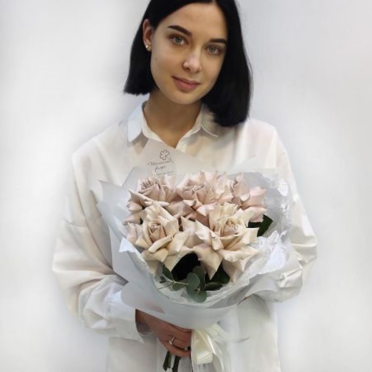 

Букет цветов, Талисман Флора, Сиреневый туман M, B2305, 40см