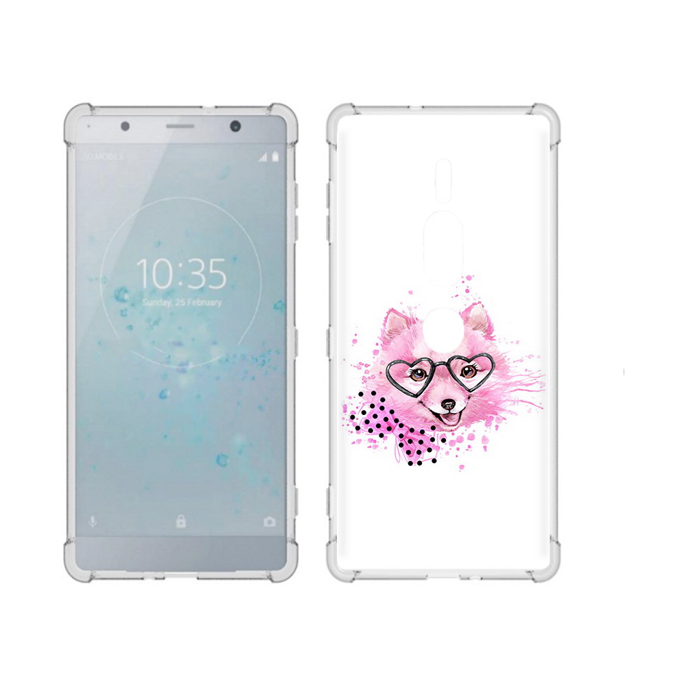 

Чехол MyPads Tocco для Sony Xperia XZ2 Premium розовый волченок, Прозрачный, Tocco